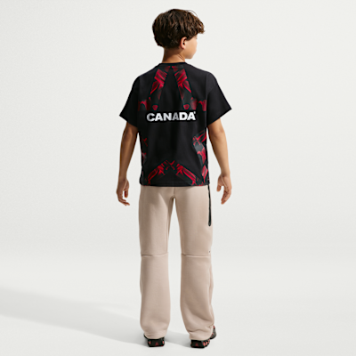 Playera de fútbol Nike Canadá Premium de portero para niños talla grande