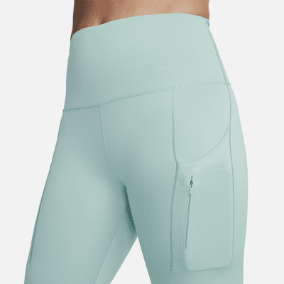 Leggings de tiro alto de 7/8 de sujeción firme con bolsillos para mujer Nike Go