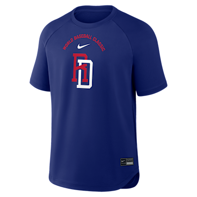 Dominican Republic National Baseball Team 2026 World Baseball Classic Batting Practice Pregame Men's Nike Dri-FIT Top