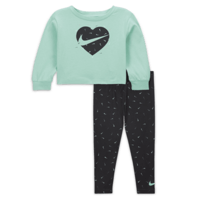 Nike Graphic Tee and Printed Leggings Set Baby 2-Piece Set