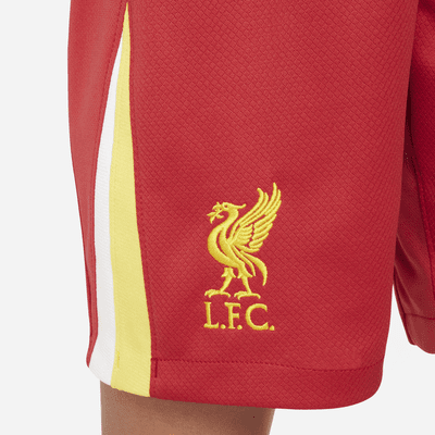 Liverpool FC 2024/25 Stadium Home Nike Dri-FIT-replikafodboldshorts til større børn