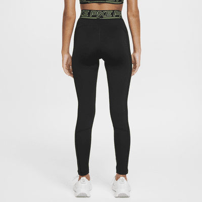 Nike Pro Girls' Dri-FIT Mid-Rise Leggings