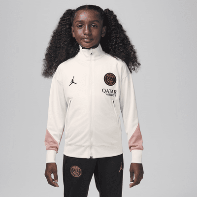 Maskinstrikket Paris Saint-Germain Strike Third Jordan Dri-FIT-fodboldtracksuit til større børn