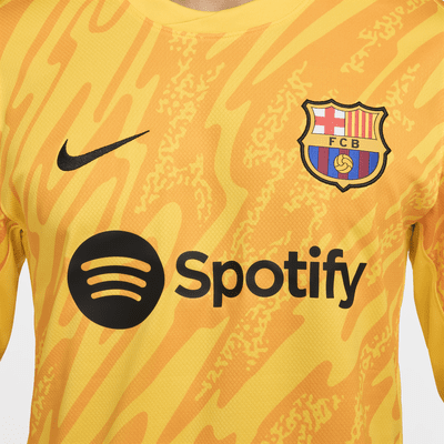 FC Barcelona 2024/25 Stadium kapus Nike Soccer hosszú ujjú férfi replika mez