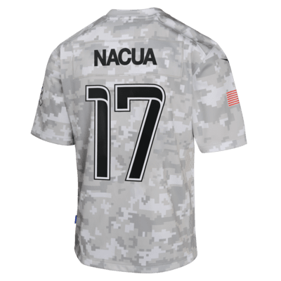 Jersey Nike Dri-FIT de la NFL Limited para niños talla grande Puka Nacua Los Angeles Rams Salute to Service