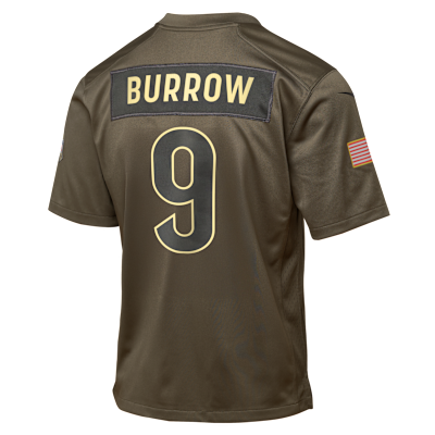 Joe Burrow Cincinnati Bengals Salute to Service Big Kids’ Nike NFL Game Jersey