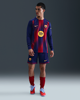 Мужские шорты FC Barcelona 2025/26 Stadium Home Nike Dri-FIT Soccer Replica Shorts