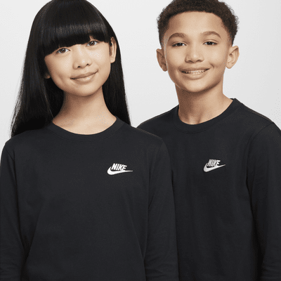 Playera de manga larga para niños grandes Nike Sportswear