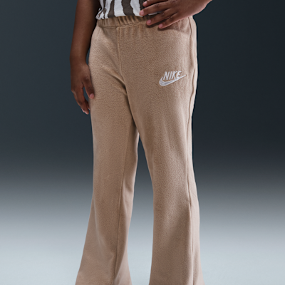Conjunto de 2 piezas de leggings de tejido velour acampanados para niños talla pequeña Nike