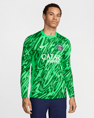 Мужские джерси Paris Saint-Germain 2024/25 Stadium Goalkeeper Nike Dri-FIT Soccer Replica Long-Sleeve Jersey