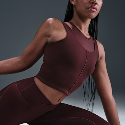 Camiseta de tirantes Dri-FIT cropped para mujer Nike One Fitted