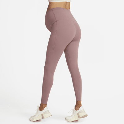 Leggings de maternidad de tiro alto de 7/8 de baja sujeción con bolsillos para mujer Nike Zenvy (M)