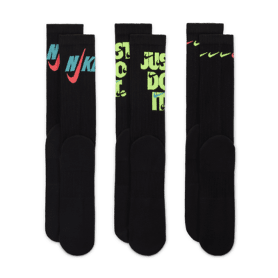 Nike Everyday Plus Cushioned Calcetines largos (3 pares)