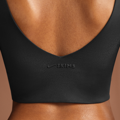 NikeSKIMS Matte Women's V-Neck Long-Line Bra