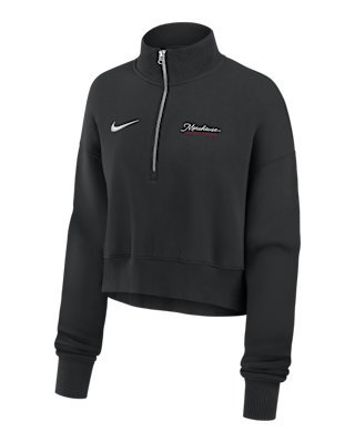 Женские  Nike College Phoenix Fleece (Morehouse College) Cropped 1/4-Zip Pullover