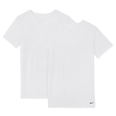 Camisetas interiores con cuello redondo para niños talla grande (paquete de 2) Nike