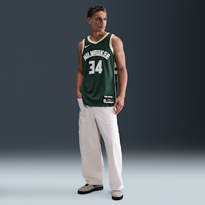 Maglia Milwaukee Bucks Icon Edition Swingman Nike Dri-FIT NBA – Uomo