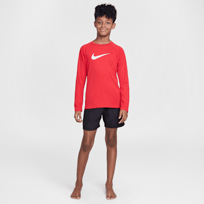 Nike Swim Solid Playera de manga larga Hydroguard para niño talla grande