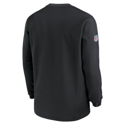 Playera de manga larga Nike de la NFL para hombre Baltimore Ravens Sideline Coach