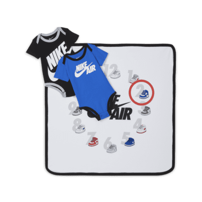 Nike AF1 Baby 3-Piece Milestone Blanket Set