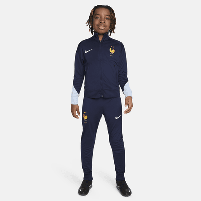 Stickad fotbollstracksuit FFF Strike Nike Dri-FIT för ungdom