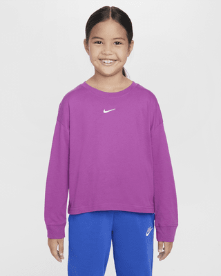 Подростковая футболка Nike Sportswear Essential Big Kids' (Girls') Long-Sleeve