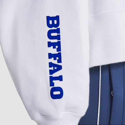 Sudadera de cuello redondo sin cierre Nike de la NFL para mujer Buffalo Bills Rivalries Collection Oversized