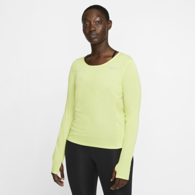 yellow long sleeve running top