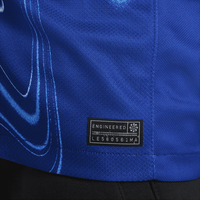 Replika domácího fotbalového dresu Nike Dri-FIT Chelsea FC 2024/25 Stadium pro větší děti