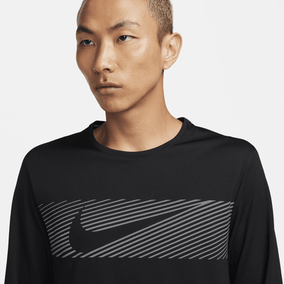 เสื้อวิ่งแขนยาวผู้ชาย Dri-FIT UV Nike Miler Flash