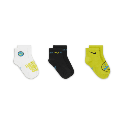 Nike Everyday Big Kids' Lightweight Ankle Socks (3 Pairs)