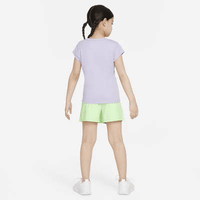 Set skort para niñas talla pequeña Nike Dri-FIT Prep in Your Step