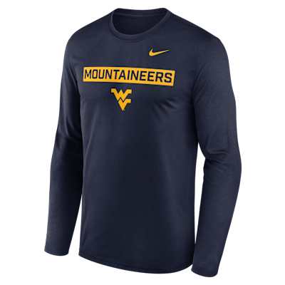 West Virginia Primetime Legend 2-Hit Men's Nike Dri-FIT College Long-Sleeve T-Shirt