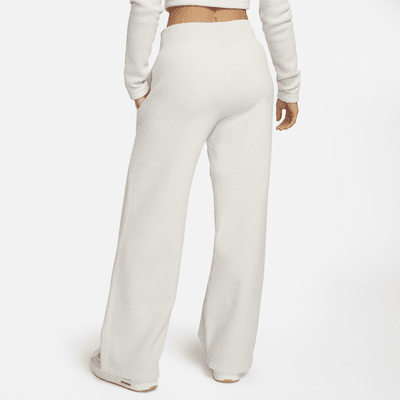 Pantalon ample à taille haute en tissu Fleece confortable Nike Sportswear Phoenix Plush pour femme