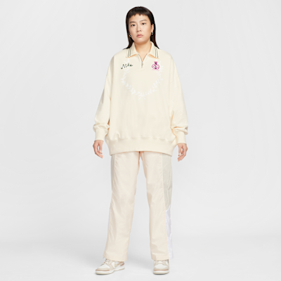 나이키 스포츠웨어 여성 오버사이즈 쿼터집 플리스 폴로