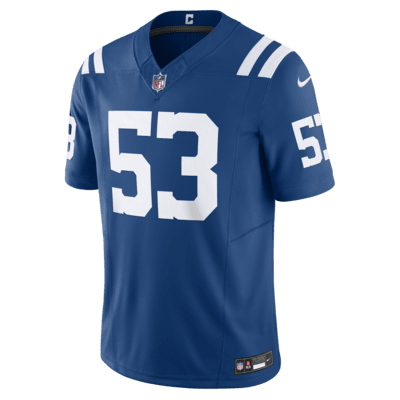 Nike Indianapolis Colts No53 Darius Leonard Royal Blue Team Color Men's Stitched NFL Limited Therma Long Sleeve Jersey