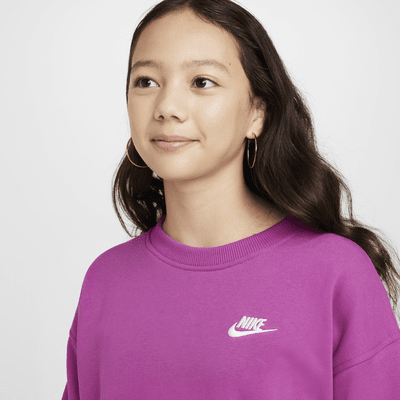 Nike Sportswear Club Fleece túlméretezett pulóver nagyobb gyerekeknek