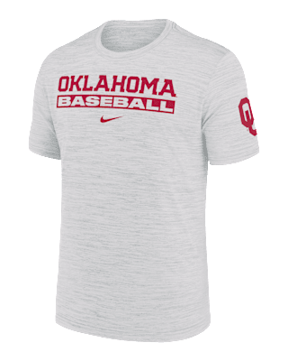 Мужская футболка Oklahoma Sooners Velocity Baseball Wordmark Stack Nike Dri-FIT College