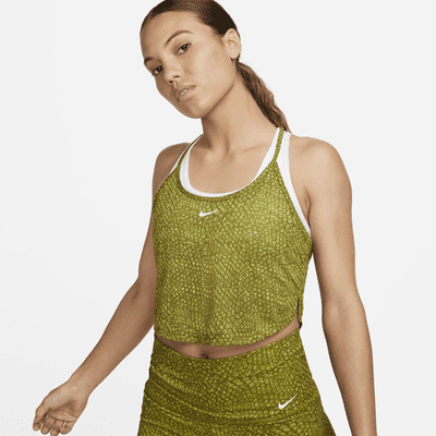 Nike Dri-FIT One Women's Printed Crop Tank Top. Nike RO