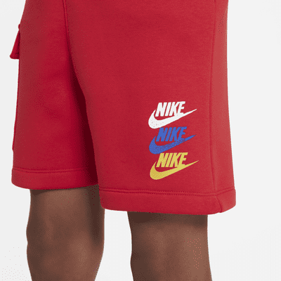 Shorts cargo de tejido Fleece para niños talla grande Nike Sportswear ...