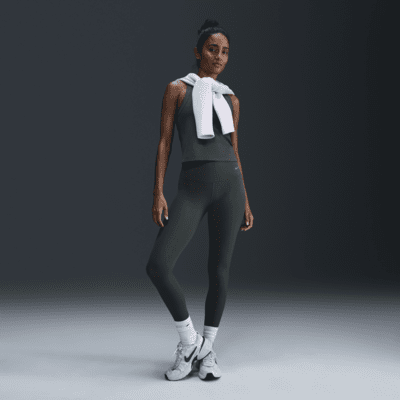 Nike Zenvy Rib Leggings de 7/8 de talle alto y sujeción ligera - Mujer