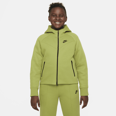 Nike Sportswear Tech Fleece Big Kids' (Girls') Full-Zip Hoodie (Extended Size)