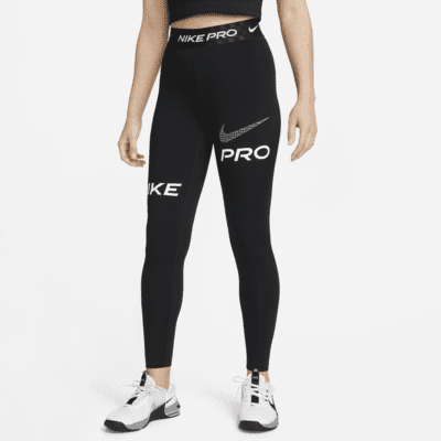 Nike Pro Leggings de entrenamiento de talle medio con estampado y longitud completa Mujer