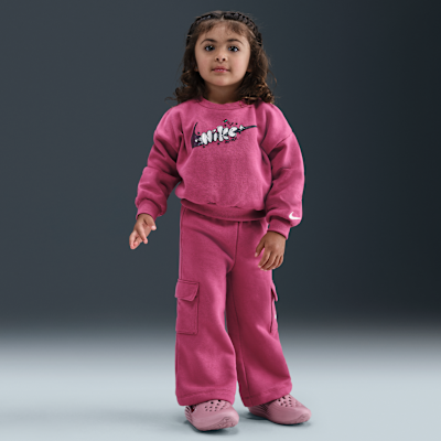 Nike Essentials Toddler Graphic Crew and Cargo Pants Set