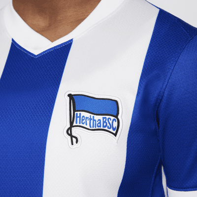 Hertha BSC 2024/25 Stadium Home Nike Replica Fußballtrikot mit Dri-FIT-Technologie für ältere Kinder