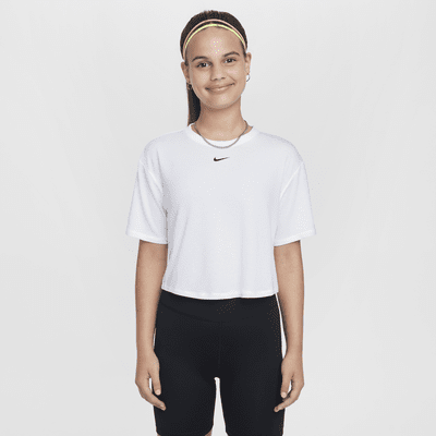 Nike One Relaxed Big Kids' (Girls') Dri-FIT Short-Sleeve Top