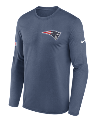 Мужская футболка New England Patriots Rivalries Collection Sideline Legend Small Logo Nike Dri-FIT NFL Long-Sleeve