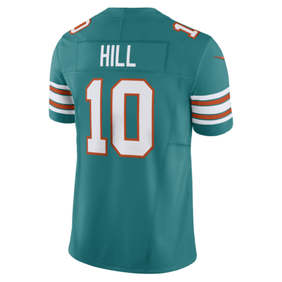 Jersey de fútbol americano Nike Dri-FIT de la NFL Limited para hombre Tyreek Hill Miami Dolphins