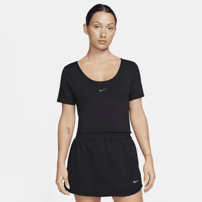 Top de manga curta com detalhe torcido Dri-FIT Nike One Classic para mulher