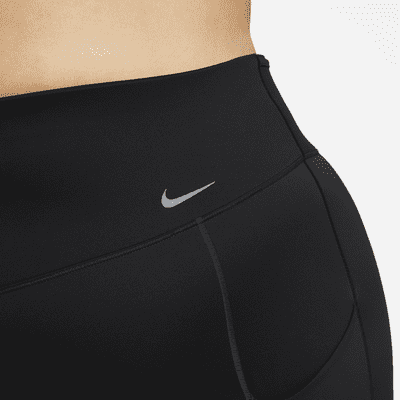 Nike Go Lange legging met hoge taille, zakken en goede ondersteuning voor dames (Plus Size)